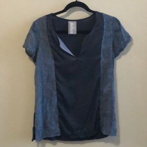 Velvet short sleeved top